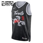 Maillot NBA Toronto Raptors RJ Barrett Nike 2025-26 City Edition Noir Swingman - Enfant